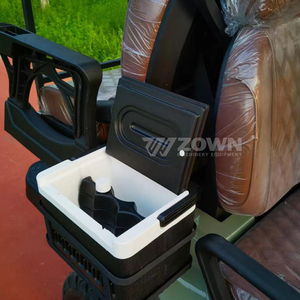 Voiturette de golf électrique tout-terrain 4 places avec pare-brise pour le transport sur terrain accidenté en villa ou ferme - Product Image 1