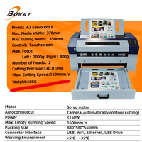 Nueva Máquina de Troquelado Boway A3 Servo Pro B de Doble Cabezal, 370 mm, Alimentación Automática, Plotter con Cámara CCD y Escaneo de Códigos QR