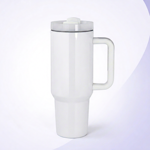 Vaso Térmico de Viaje de Acero Inoxidable de 40oz H2.0 Blanco con Aislamiento al Vacío de Doble Pared, con Tapa y Asa, en Stock en EE. UU. - Product Image 1