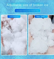 Machine à glace pilée commerciale automatique pour restaurants, idéale pour la conservation des fruits de mer, machine à glace en flocons de neige granulaires