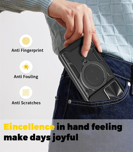 Funda Protectora para Teléfono con Anillo Magnético Deslizante y Diseño de Armadura a Prueba de Golpes, TPU+PC, para XIAOMI Poco <span class=keywords><strong>X8</strong></span> <span class=keywords><strong>Pro</strong></span> Max, Protección Total - Product Image 3