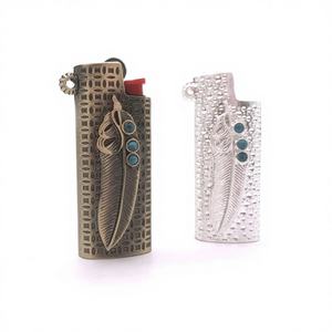 Étui de briquet décoratif rétro vintage en alliage de zinc <span class=keywords><strong>J5</strong></span>, pare-vent, porte-briquet, cadeaux - Product Image 1