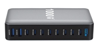 Station de charge 1000W GaN USB C, bloc de charge rapide 10 ports avec plusieurs sorties d'alimentation pour iPhone 17 Samsung 25