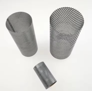 304สแตนเลสสตีลแบบมีรูพรุน/316L รูปทรงกระบอกพร้อมรูเจาะรูตาข่ายตัดเป็นรูแบบอุตสาหกรรมตามสั่ง - Product Image 1