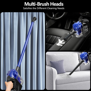 <b>Portable</b> Handheld <b>Vacuum</b> Cleaner Royal Blue 0.5L Dust Bin Strong Suction For Home Use - Product Image 3