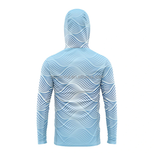 Magliette da Pesca Personalizzate UPF 50+ per Uomo, Protezione <span class=keywords><strong>UV</strong></span>, Maniche Lunghe, con Cappuccio e Maschera Integrata - Product Image 3