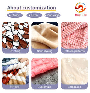 Juego de mantas cálidas suaves a cuadros con estampado personalizado, textiles para el hogar, juego de sábanas, sábanas con patrones de rayas de franela Coral - Product Image 6