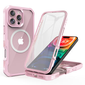 جراب واقي مغناطيسي 3 في 1 لهاتف آيفون 16 برو-غطاء مقاوم للصدمات/الغبار/مقاوم للماء من المصنع مباشرة - Product Image 1