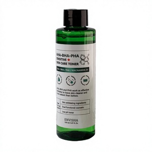 Tonique facial AHA BHA PHA anti-acné, exfoliant, éliminateur de points noirs, végan, biologique, à l'acide hyaluronique, hydratant, à l'huile d'arbre à thé, pour femmes et hommes - Product Image 2