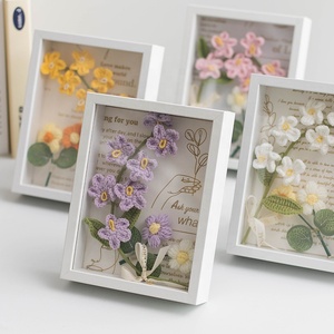 Flor de olvido-no-me-olvides 3D hecha a mano con ganchillo, diseño hueco, decoración para el hogar, regalo para el Día de San Valentín - Product Image 1