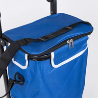 Chariot de courses pliable et portable en aluminium avec roues pour supermarché et bagages – Vente en gros
