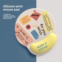 Alas Mouse dengan Penyangga Pergelangan Tangan 245x225x23mm untuk Penggunaan Komputer dan Keyboard Desain Unisex