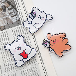 Soporte de agarre de teléfono de acrílico personalizado de fábrica Popular diseño de perro lindo enchufe de plástico Universal para teléfono móvil portátil gratis - Product Image 4