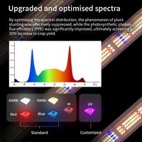 Lampu Tanam LED Spektrum Penuh 720W Samsung Lm301H Lm281B+ Hidroponik Komersial Dalam Ruangan