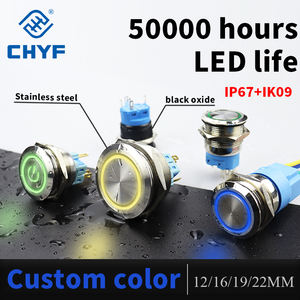 CHYF بسعر الجملة مفتاح 19 زر ضغط مسطح 5 دبابيس نوع مفتاح موصل زر ضغط مقبس سلك المصنع - Product Image 5