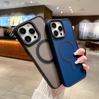 Étui de téléphone de luxe magnétique à chargement sans fil pour iPhone 17 Air 16 15 14 13 12 11 Pro Max 15 14 Plus, coque antichoc mate