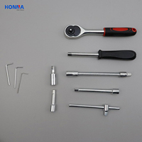 Juego de Llaves de Trinquete de Acero Inoxidable de 46 Piezas, Kit de Herramientas de Reparación Automotriz Multifuncional y Duradero, Combinación Personalizable OEM