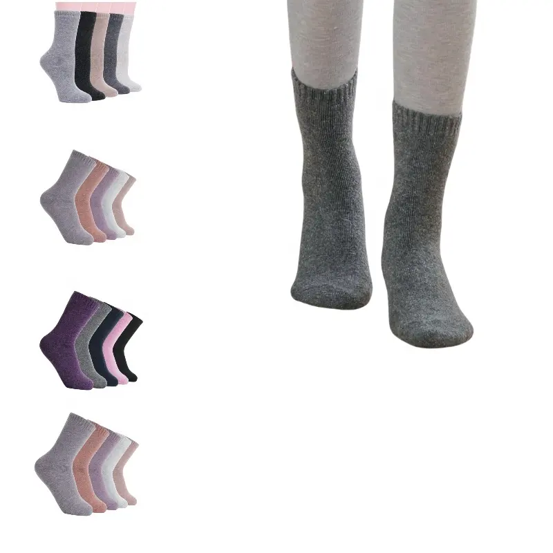 Ücretsiz tasarım merinos yünü bayanlar spor çorapları düşük adedi kadınlar için sıcak kalın rahat çizme termal kış iş çorap yürüyüş