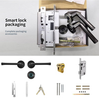Serrure de porte à empreinte digitale avec corps de serrure 5572 pour appartements locatifs, remplacement des anciennes serrures, serrure électronique intelligente Tuya pour la maison