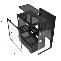 AntarcChill Nuevo Diseño Micro-ATX, Caja de Juego con Doble Cristal Templado y Vista Panorámica, para Computadora de Escritorio, en Oferta, Caja de PC de Plástico