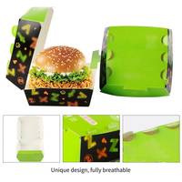 Boîte à hamburger jetable à emporter emballage en papier kraft pour impression offset alimentaire pour boîtes à hamburger