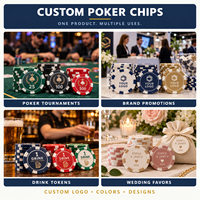 Jetons de poker en argile personnalisables de 14 g avec motif blé, jetons de casino haut de gamme pour clubs de poker et jeux de société