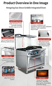 เตาแก๊สพร้อมเตาอบสำหรับห้องครัวอุปกรณ์ครัวเตา2/4เชิงพาณิชย์ช่วงการทำอาหาร - Product Image 6
