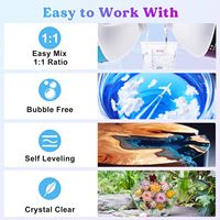 Résine époxy OSBANG 1 gallon avec pompe, kit de résine époxy transparente comme du cristal et durcisseur pour moules d'art et d'artisanat DIY