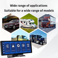 Navigateur GPS portable avec écran tactile 2K de 10,26 pouces, CarPlay sans fil, Android Auto, autoradio, stéréo de voiture, carte mondiale, 1 an