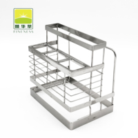 Organisateur de cuisine carré moderne en acier inoxydable SS 304, support à couteaux multifonctionnel, support pour planche à découper