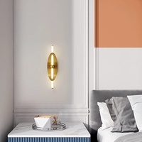 Lampe murale en fer LED post-moderne nordique pour chambre à coucher et salon, décoration d'hôtel de luxe