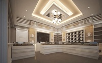 Conception d'intérieur de bijouterie de luxe sur mesure, vitrine en verre avec éclairage LED, personnalisation complète du magasin