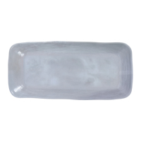 Vaisselle en mélamine motif marbre gris brume, robuste et facile à nettoyer, idéale pour les barbecues en extérieur, les voyages en camping-car, les cafés, les buffets et le service de table.