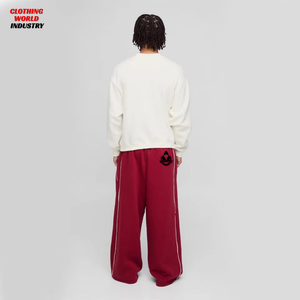 Pantalon baggy personnalisé pour homme 100% coton, uni, avec cordon de serrage, coupe ample, effet usé, style streetwear, avec poches - Product Image 2