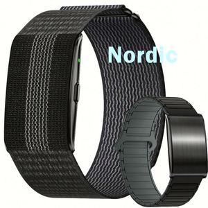 เครื่องติดตามการออกกำลังกายแบบไม่มีหน้าจอ Nordic DT66 สายรัดข้อมืออัจฉริยะ ตรวจวัดอัตราการเต้นของหัวใจและความดันโลหิตตลอด 24 ชั่วโมง พร้อม GPS วิ่ง รายงานสุขภาพด้วย AI - Product Image 1