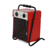 Ventilateur chauffant électrique avec éclairage, options portable et de bureau, capacité de chauffage 1,65 KW/3,3 kW, construction murale