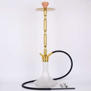 Venta al por mayor de hookahs dorados personalizables, juego de hookah combinado, hookah grande, hookah de cristal - Product Image 2