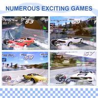 Simulateur de course vidéo d'arcade à monnayeur pour divertissement intérieur, avec cabinet métallique, multiples pistes et scènes, pour une conduite compétitive