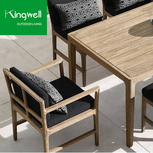 Modern Portable Outdoor Dining Set Waterproof Teak Wooden Patio <strong>Chair</strong> <strong>with</strong> Table for Garden Restaurant or Bedroom Use - Product Image 5
