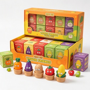 Divertido Llavero Fidget de Caja Sorpresa con Diseño de Amigos Vegetales, Juguete con Botón de Ojo Saltarín Impreso en 3D, Bonita Decoración de Escritorio con Forma de Vegetal, Regalo para Bolsa - Product Image 2