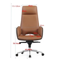 Fauteuil de bureau ergonomique moderne en cuir avec fonctions pivotantes, rafraîchissantes et extensibles pour bureau, hôtel, hôpital et domicile