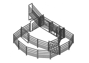 Cửa hàng trực tiếp từ nhà sản xuất thiết kế mới gia súc hàng rào tấm Úc phong cách cho gia súc hàng rào 3D mô hình dịch vụ bao gồm - Product Image 2