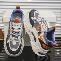 Baskets de sport décontractées pour hommes en cuir microfibre, grandes chaussures de papa, semelle en caoutchouc PU, imperméables et respirantes pour l'été