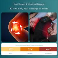 Intelligentes Elektrisches Knie-Massagegerät - Kabelloses Beheiztes Vibrationspad zur Schmerzlinderung, Tragbares Beinpflegegerät