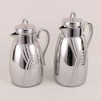 Mayflower Modern Sliver Tone 1 Liter Plastik Berlapis Kaca Teko Kopi Arab Teko Teh Vacuum Jug