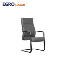 EGROspace Chaise de bureau en cuir de luxe pour réunion, réception et salle d'attente, fabrication moderne en usine