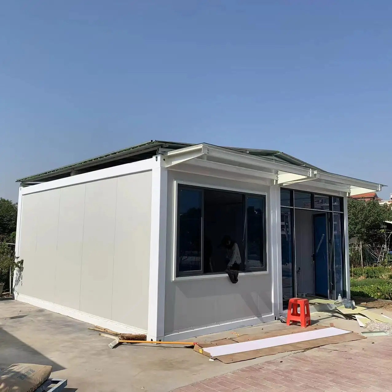 20 ft 40 ft portables mobiles fertighaus stahl-fertighaus modulares faltbares erweiterbares containerhaus zum verkauf