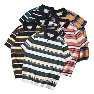 Camiseta de Manga Corta para Hombre, Talla 50-54, Estilo Informal, de Lona a Rayas Otoñales, Transpirable, con Muchos Colores - Product Image 1