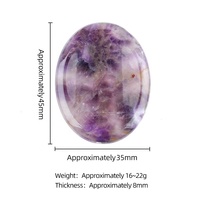 Pierre de méditation en agate de cristal naturel, pierres de pouce multi-gemmes pour la guérison et le soulagement de l'anxiété, pierre apaisante en vrac