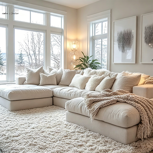 Proveedores de Muebles para Sala de Estar Chesterfield, Sofá Moderno Nórdico de Lujo en Forma de L, Cómodo Conjunto de Sofás, Camas, Muebles Modernos, Sofá en Forma de U - Product Image 2